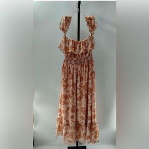NWT Lulus Floral Orange Woman’s Dress